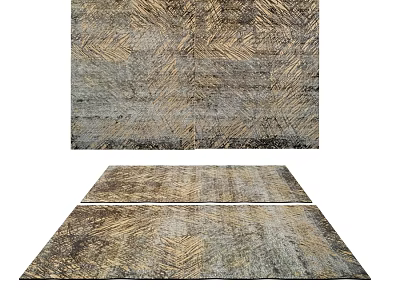 Textured Square Rug With Abstract Pattern And Neutral Tones For Home Decor 3d model