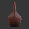 Rustic Red Terracotta Pitcher With Long Handle And Textured Surface On Dark Background 3d model