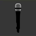 Professional Wireless Microphone With Black Body Silver Mesh Grille And Digital