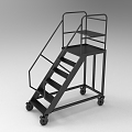 Industrial Ladder Workshop Stairs 1166 3d model