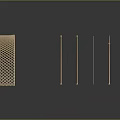 Golden Interior Decorative Screens And Arches With Intricate Laser Cut Patterns