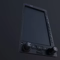 Alpha Acoustics Black Tower Speakers With Control Buttons And Modern Sleek Design
