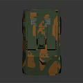 Military Missile Launcher Weapon System on Camouflaged Armored Vehicle
