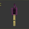 Tactical Metallic Weapon With Vertical Barrel Coiled Spring And Mechanical Top