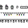 Decorative Stage Lights With Moving Heads Colorful Beads And Bracket Mounts