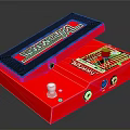 Practical Red Lexxon Foot Controller Device With Knob Button And Interfaces