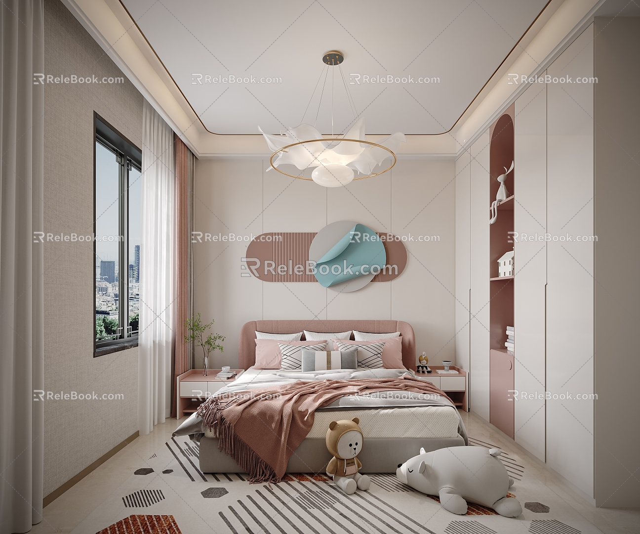 Modern Children's Room Daughter Room 3d model