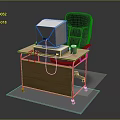 Wooden Desk With Old Fashioned Computer Monitor Black Leather Chair And Wheels With Lower Cabinet