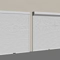Security Door Modern White Roller Shutter With Secure Design And Metal Construction 3d model