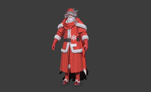 Christmas costume warrior strange costume soldier 3d model