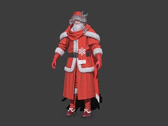 Christmas costume warrior strange costume soldier 3d model