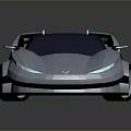 Silver Sleek Sports Car With Blue Windows Rear Spoiler And Modern Aerodynamic Design