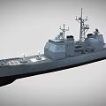 Donald Cook DDG-75 Destroyer Warship Cruiser Frigate Ship Carrier Low Face Number Low Model Film and Television Realism 3d model
