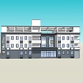 Modern Multi Story Building Exterior Design With Clean Lines And Windows
