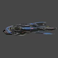 Futuristic Fighter Jet With Sleek Design Blue Black Color And Red Glowing Accents
