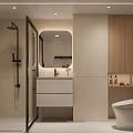Modern Apartment Interior With Washer TV Large Window And Minimalist Style