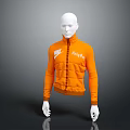 Bright Orange Nike Football Sports Jacket with Zipper Design on Mannequin