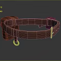 Daily Life Product Brown Leather Strap With Metal Buckle And Ring