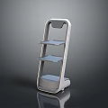 Modern Storage Shelf Unit With Three Tiered Shelves And Sleek White Design