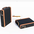 Vintage Leather Luggage Set With Black Exterior And Brown Trim For Retro Style