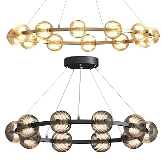 Modern Light Luxury Chandelier 3d model