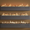 Modern Fireplace Embedded Fireplace Stove Flame 3d model