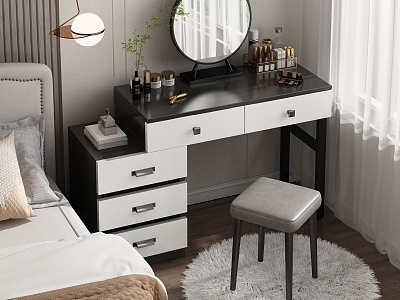 Dressing Table Dressing Table Light Luxury Dressing Table Black and White Dressing Table model