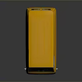 Yellow Boxy Small City Bus With Modern Exterior Design Features