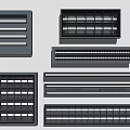 Various Modern Grille Lights With Grid Patterns For Ceiling Installation And Indoor Use