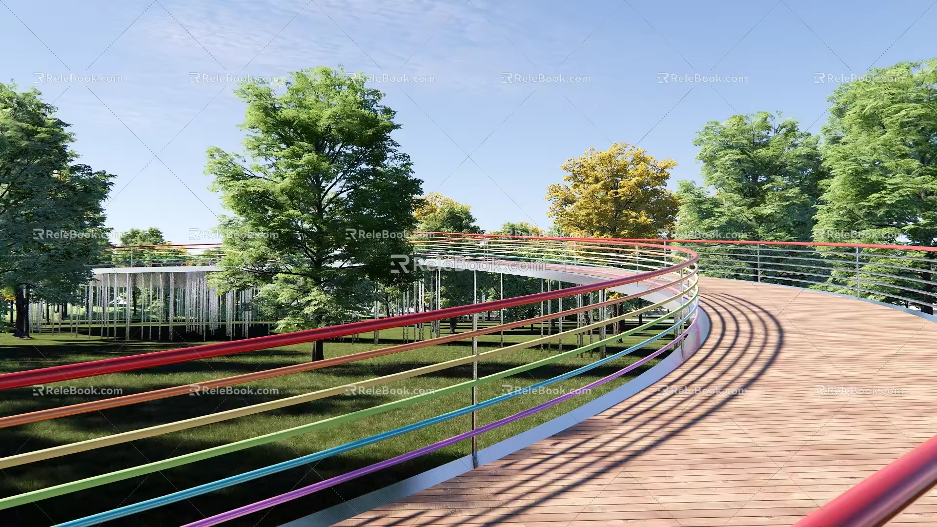 Modern Landscape Bridge Landscape Special-shaped Curve Landscape Bridge 3d model