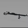 Modern Sniper Rifle With Scope Long Barrel Bipod And 3D Render Design