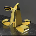 Yellow Banana Shaped Creative Shopping Shop Stand Structure With Modern Design