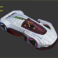 Futuristic White Sports Car With Sleek Design Transparent Roof And Black Wheels