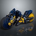 Motorcycle Two-wheeled Motorcycle Cross-country Motorcycle Road Race Motorcycle Motor Vehicle Transport 3d model