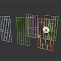 Metal Iron Grilles Gates With Security Lock For Safety Applications