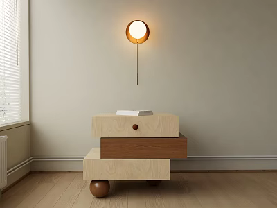 Antique bedside table 3d model