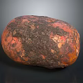 Roasted Sweet Potato With Charred Surface And Orange Red Hue On Dark Reflective Background