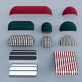 Colorful Awnings with Different Colors Striped Patterns and Various Designs