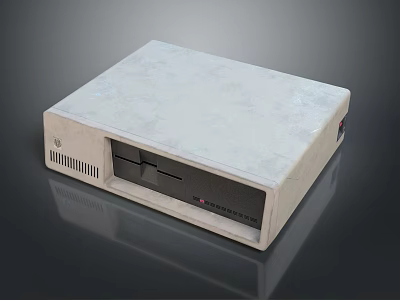 Vintage Retro Digital Console With Textured Surface And Front Slot Design 3d model