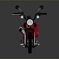 Red Suzuki Motorcycle With Black Seat Rearview Mirrors And Classic Design