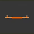 Orange Industrial Equipment With Dual Stands And Long Horizontal Bar Structure