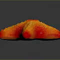 Vibrant Orange Red Starfish With Textured Surface And Glossy Appearance
