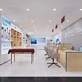 China Mobile Official Retail Store Offering 5G Communication Services With Display Area And Counters