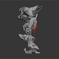 Futuristic Silver Mechanical Robot Character With Metallic Armor And Humanoid Design