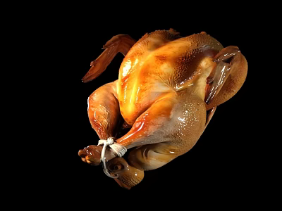 Perfectly Cooked Juicy Oven Roasted Whole Chicken With Golden Crispy Skin 3d model