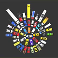 Colorful Miniature Toy Cars Collection With Various Models Different Vehicle Types And Designs