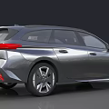 Silver Modern Fastback Car With Sleek Aerodynamic Body And Alloy Wheels