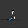 Essential Stationery Supplies Including Compass Ruler Triangle And Eraser On Black Surface