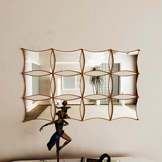 Light Luxury Mirror Simple Decoration 3d model