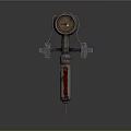 Industrial Measuring Instrument With Metal Structure Gauge Dial Red Indicator And Side Brackets